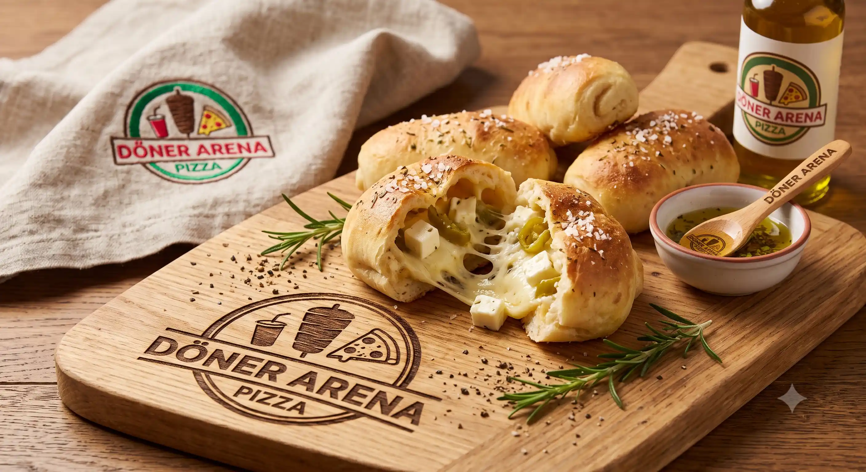 45- Pizzabrötchen Peperoni, Hirtenkäse & Käse