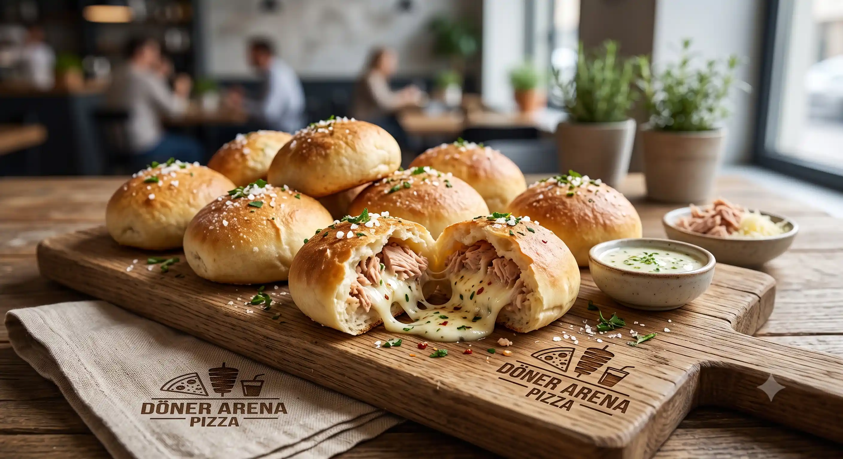 41- Pizzabrötchen Thunfisch & Käse